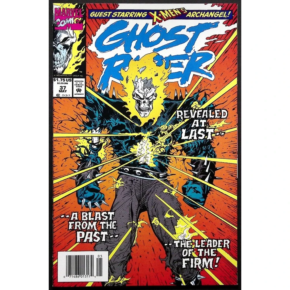Ghost Rider 37 Newsstand Comic Book Marvel Comics 1993 Guest X-Men Archangel